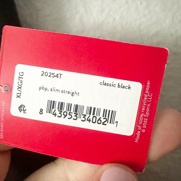 Spanx SuperSmooth‎ Perfect Fit Ponte Slim Straight Black Pants Women’s XL TALL - Picture 6 of 13